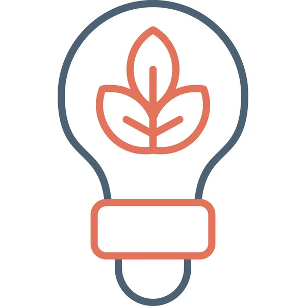 Glühbirne Web Symbol Einfache Illustration — Stockvektor