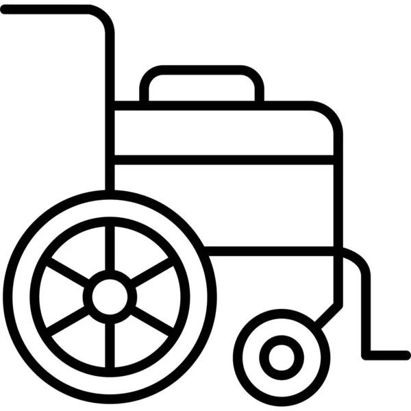 Wheel Chair Web Icon Illustration — Stock Vector