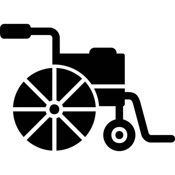 車椅子だ ウェブアイコンシンプルなデザイン — ストックベクタ