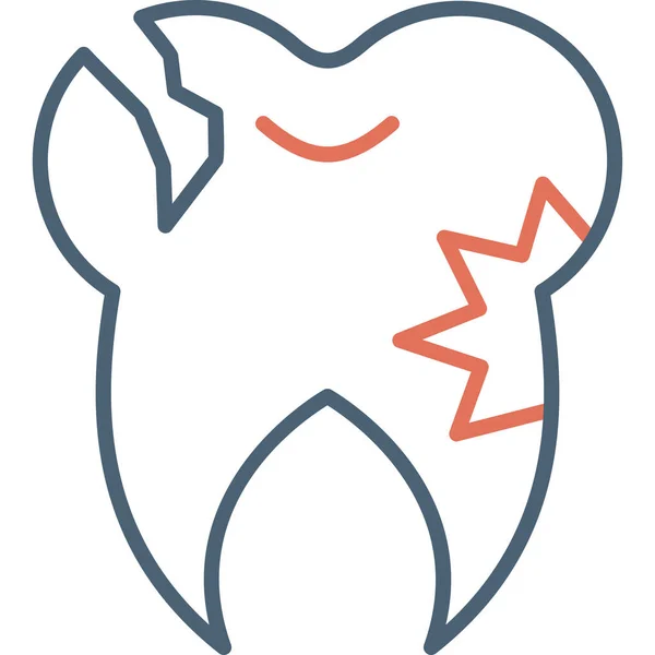 Graphic Cartoon Art Illustration Caries Tooth — Stockový vektor