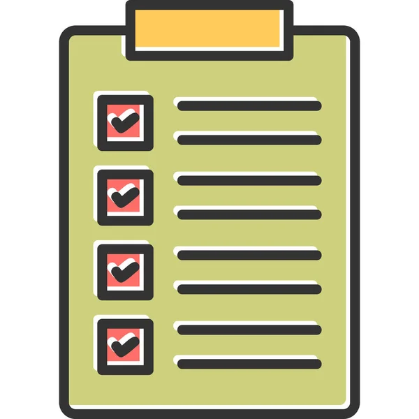 Clipboard Check List Web Icon Simple Illustration — Stock Vector