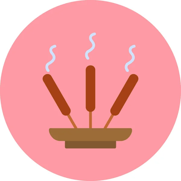 Incense Stick Web Icon Simple Illustration — Stock Vector