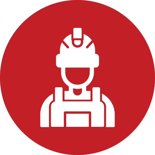 Engineer Man Web Icon Simple Design — Stock Vector