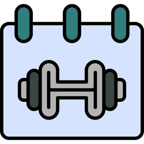 Icône Vectorielle Calendrier Contour Course Modifiable Design Moderne Simple Propre — Image vectorielle