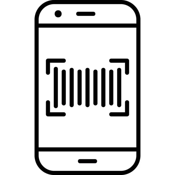 Phone Scanning Icon Vector Illustration — Stock Vector