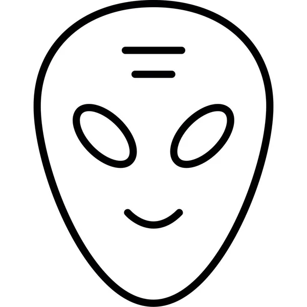 Cartoon Art Illustration Ufo Alien Creature — Stok Vektör