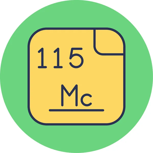 Moscovium Élément Chimique Toile Illustration Simple — Image vectorielle