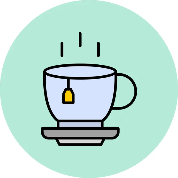 Tea Cup Icon Vector Illustration — Stock Vector