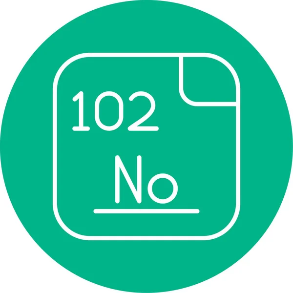 Mendelejew Symbol Chemiczny 102 Nobelium — Wektor stockowy
