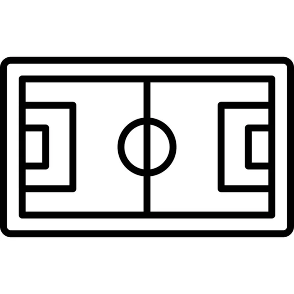 Ποδόσφαιρο Pitch Εικονίδιο Διανυσματική Απεικόνιση — Διανυσματικό Αρχείο