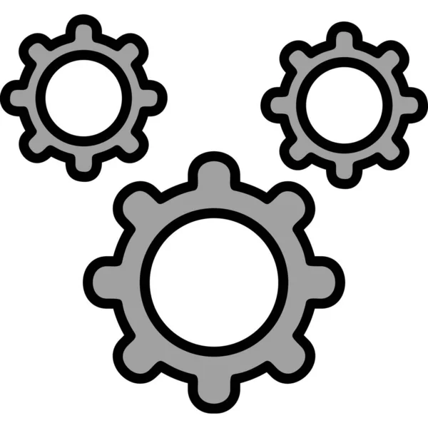 Gear Modern Ikon Vektor Illusztráció — Stock Vector