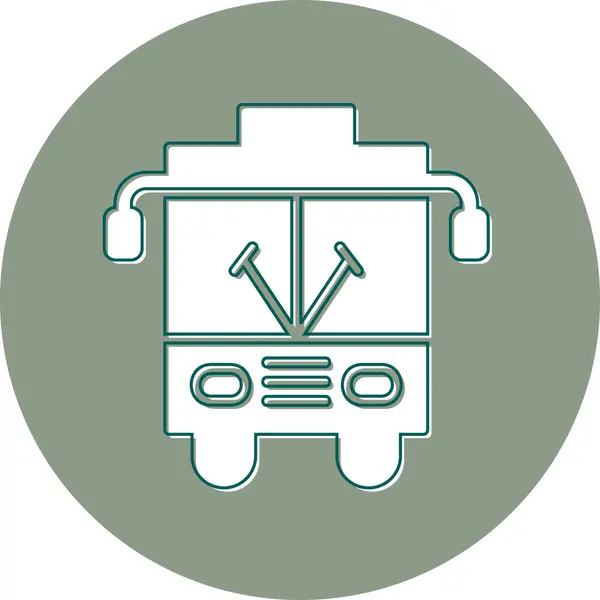 School Bus Modern Icon Vector Illustration — Stock Vector