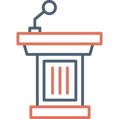 Podyum. Web simgesi basit illüstrasyon