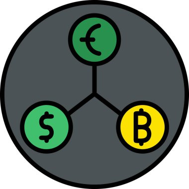 Dolar. Web simgesi basit illüstrasyon