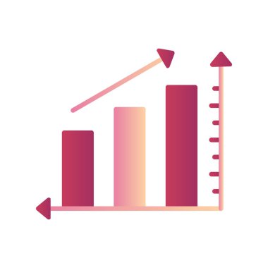 graph with growing chart icon vector illustration graphic design