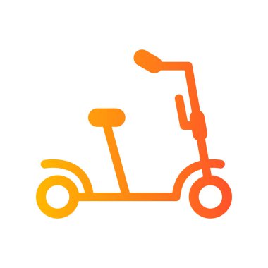 Çizgi scooter ikonu. vektör illüstrasyonu 