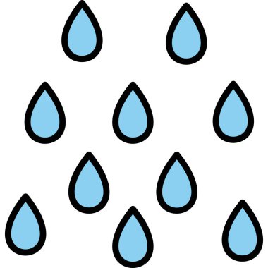 yağmur ikonu vektör illüstrasyonu