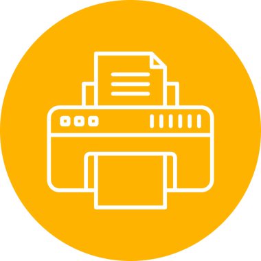 Yazıcı simgesinin vektör illüstrasyonu