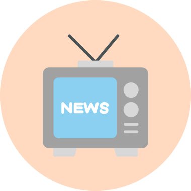 Televizyon. Web simgesi basit illüstrasyon