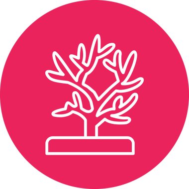 Ağaç simgesinin vektör illüstrasyonu