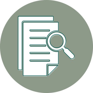 belge dosyası. Ağ simgesi. Kağıt Arama aracı