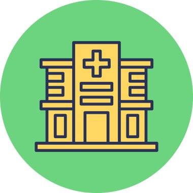 Hastane. Web simgesi basit tasarım