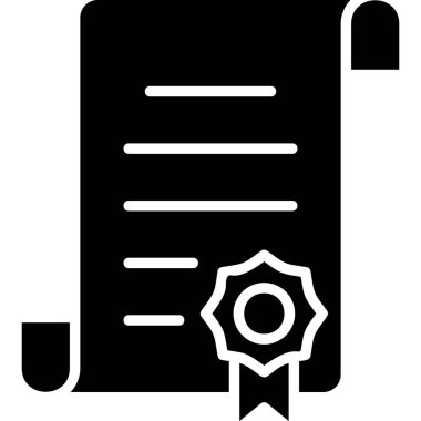 Sertifika. Web simgesi basit tasarım 