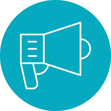Megafon ikonu vektör illüstrasyonu