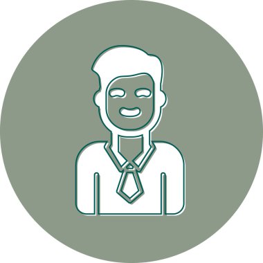 Adam avatar ikonu. vektör illüstrasyonu 