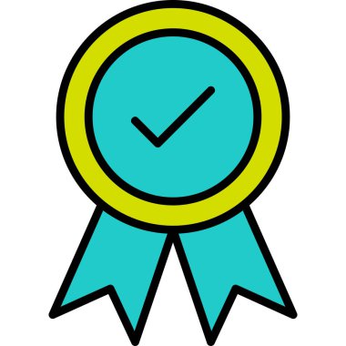 Madalya. Web simgesi basit illüstrasyon