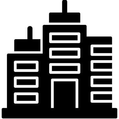 Bina. Web simgesi basit illüstrasyon