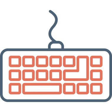 Klavye. Web simgesi basit illüstrasyon 