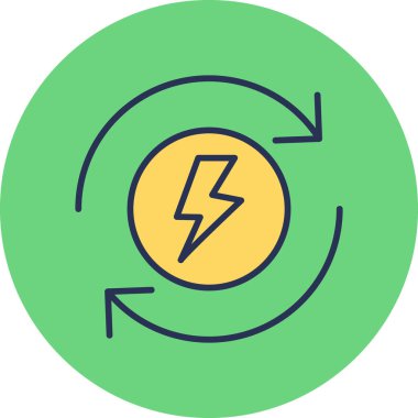 Bir güç simgesinin vektör illüstrasyonu