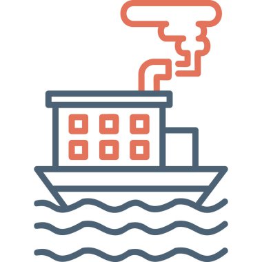 Gemi simgesi vektör illüstrasyonu