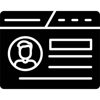 Profil simgesi vektör illüstrasyonu