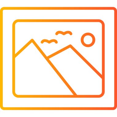 Fotoğraf. Web simgesi basit illüstrasyon