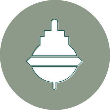 Dönen en en modern simge, vektör illüstrasyonu