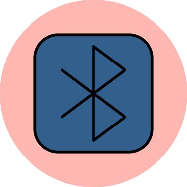 graphic art illustration of mobile Bluetooth transfer icon 