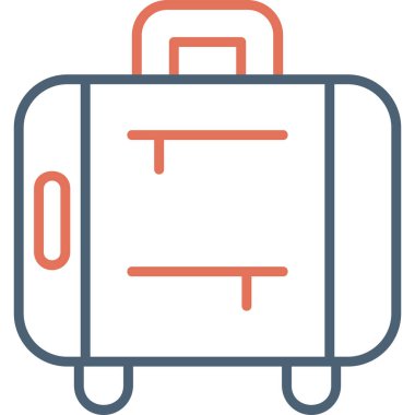 seyahat valiz simgesi, web basit illüstrasyon