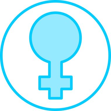 cinsiyet sembolü. Basit resimleme