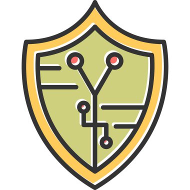 kalkan simgesi, vektör illüstrasyonu basit tasarım