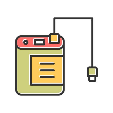 Vektör illüstrasyonu, Harici Disk simgesi ögesi arkaplanı