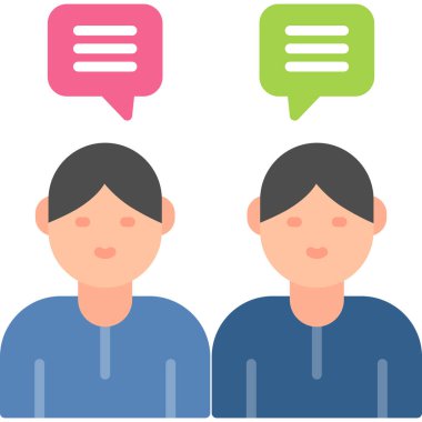 Sohbet konuşma balonu, vektör çizim