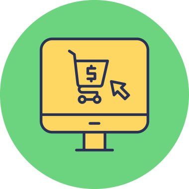 Online Shopping web icon, vector illustration