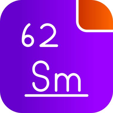 Mendeleev periyodik element tablosu, 62 Samaryum illüstrasyonu