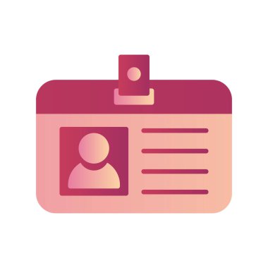 Kimlik kartı simgesi, vektör illüstrasyonu 