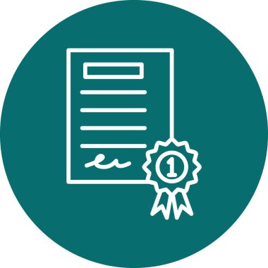 Sertifika. Web simgesi basit tasarım 