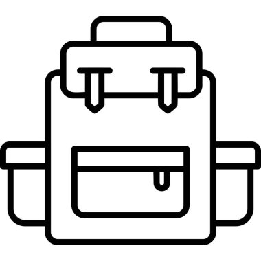 Çanta. Web simgesi basit illüstrasyon