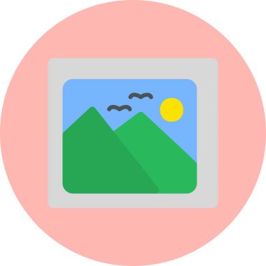 Bir resim simgesinin vektör illüstrasyonu