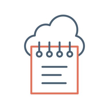 vector cloud technology icon illustration